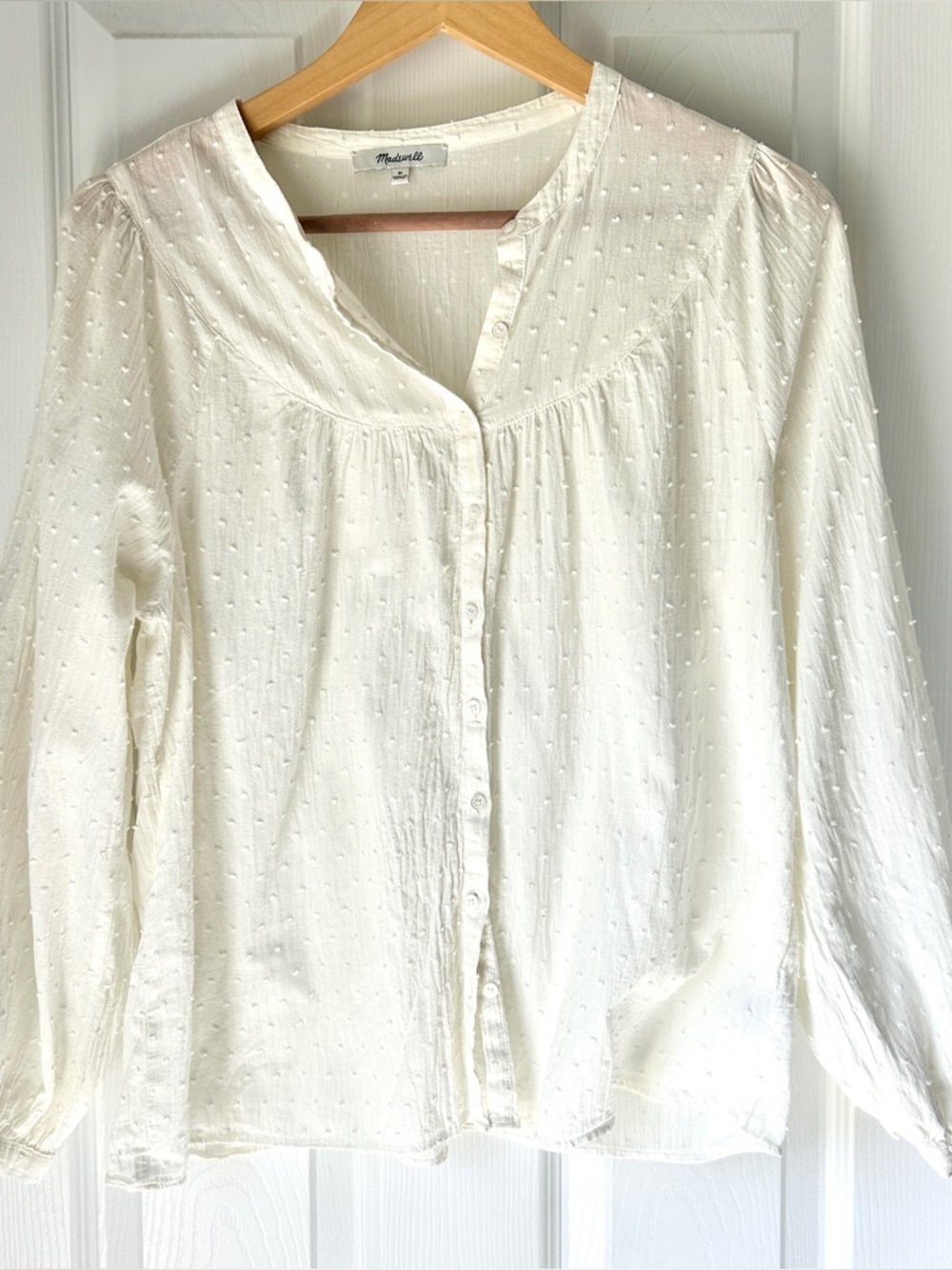 Madewell Swiss Dot Button Down Blouse